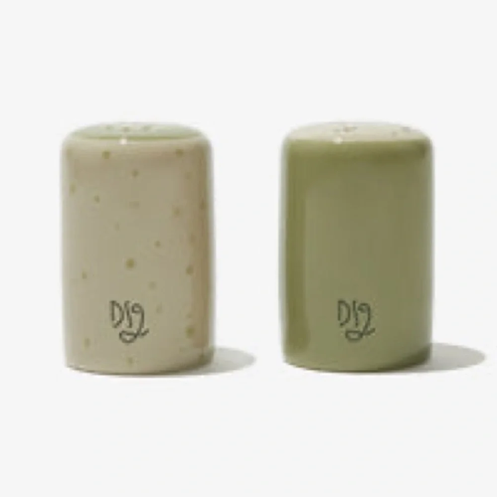 Elegant Olive Ceramic Salt and Pepper Shaker Set - Picture 3 of 7